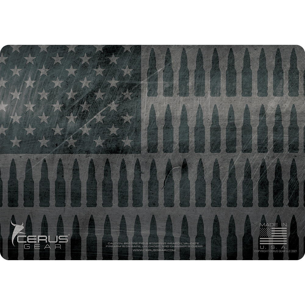 Bullet Flag Handgun Mat