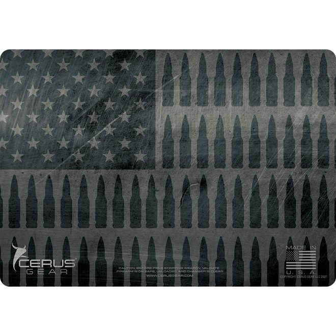 Bullet Flag Handgun Mat