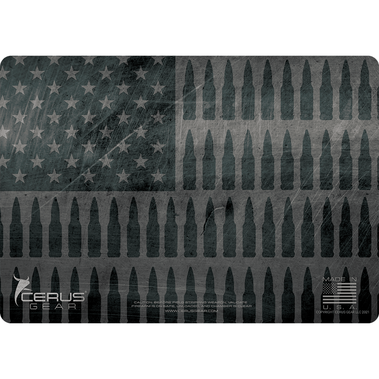 Bullet Flag Handgun Mat