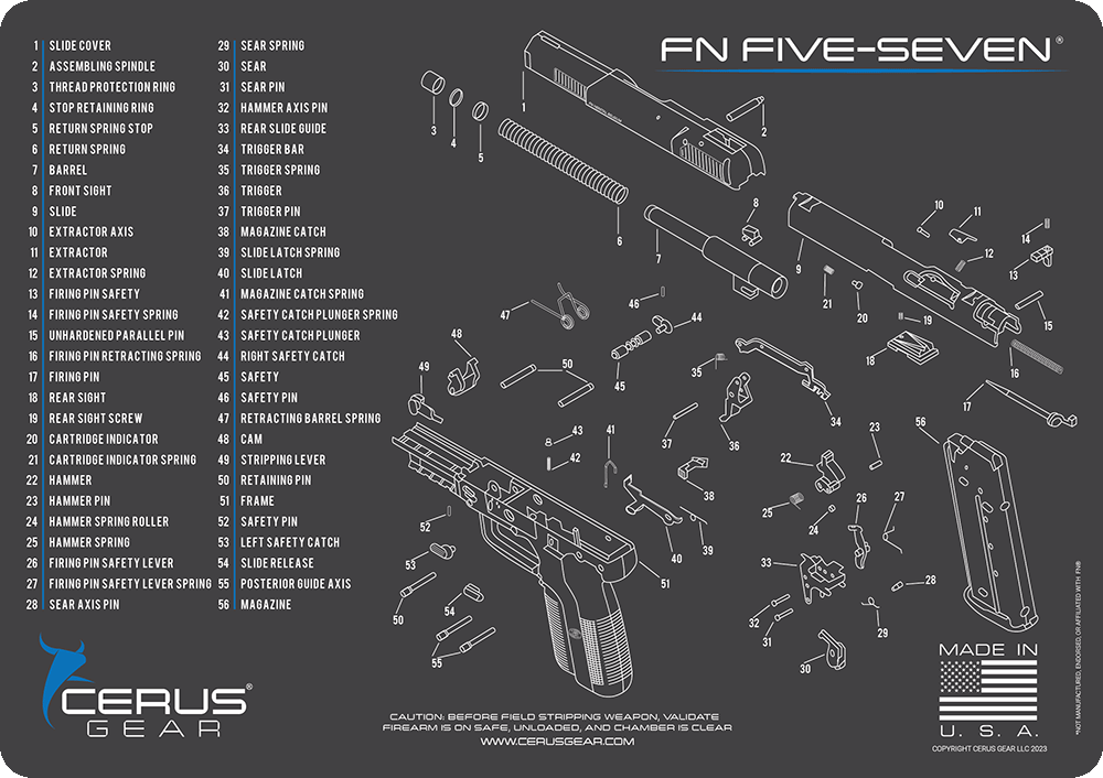 FN Five-seveN® Schematic Handgun Mat