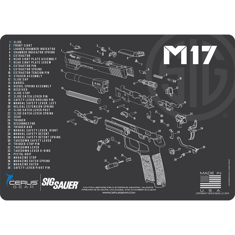 SIG SAUER® M17 Schematic Handgun Mat