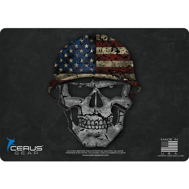 Military Skull Handgun Mat