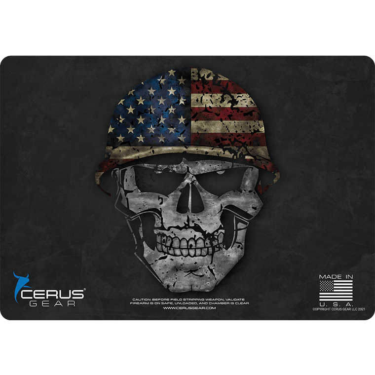 Military Skull Handgun Mat
