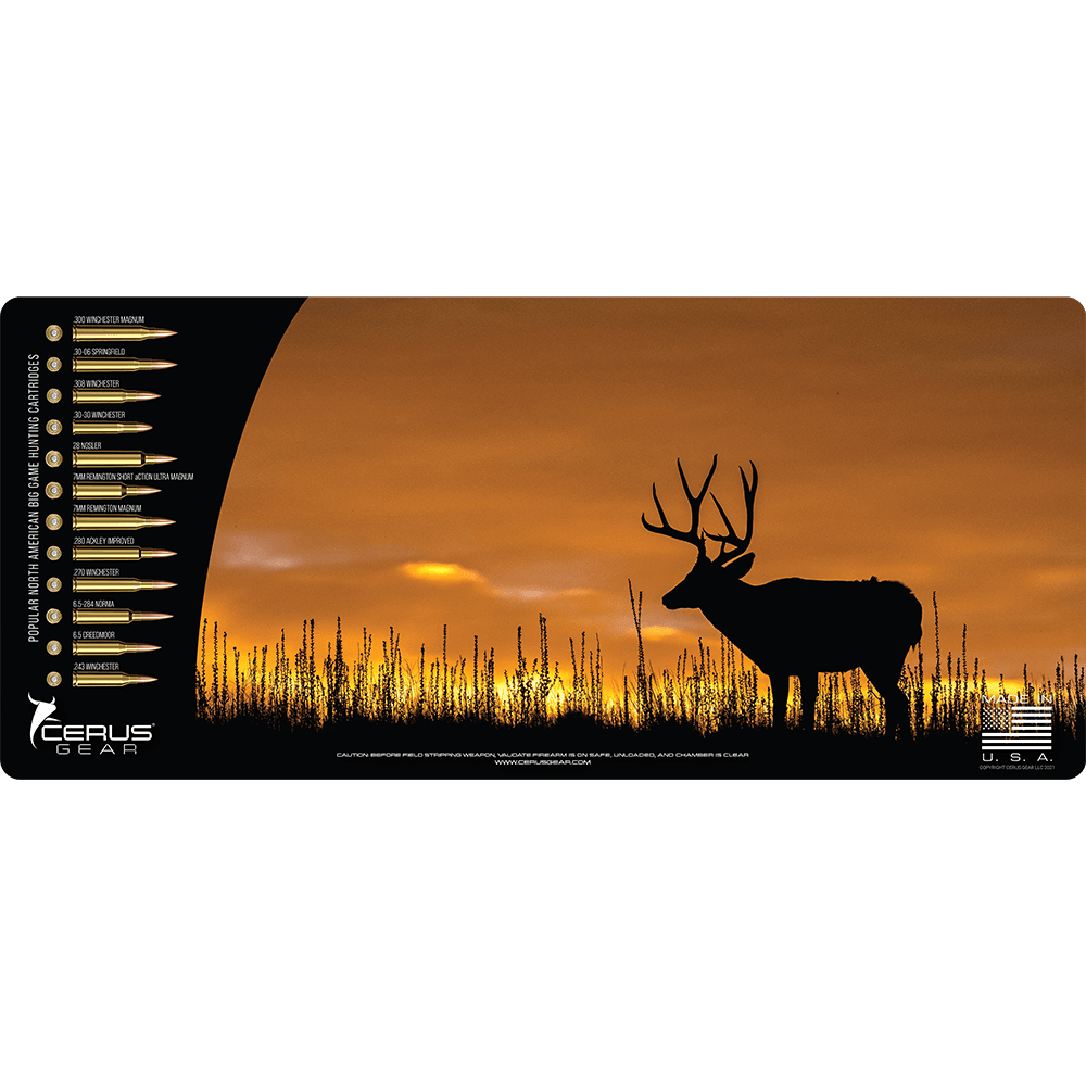 Mule Deer Sunset Wildlife Gun Mat