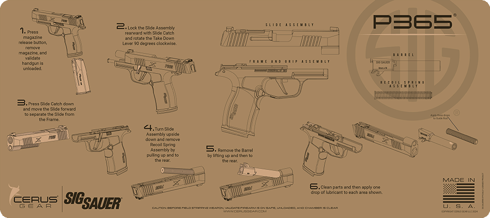 SIG SAUER® P365 Instructional Gun Mat