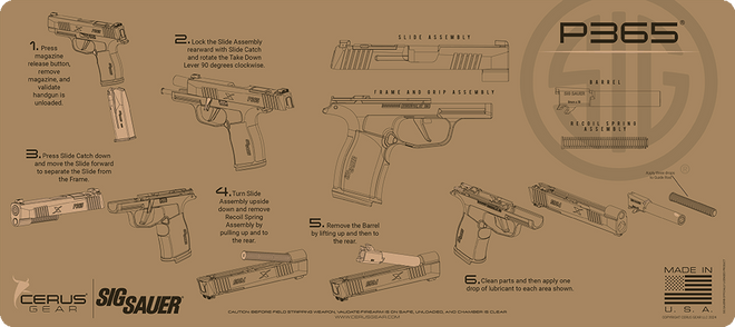 SIG SAUER® P365 Instructional Gun Mat