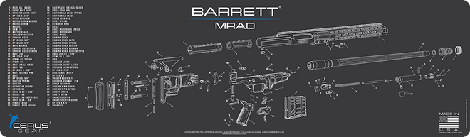 Barrett MRAD Schematic Magnum Gun Mat