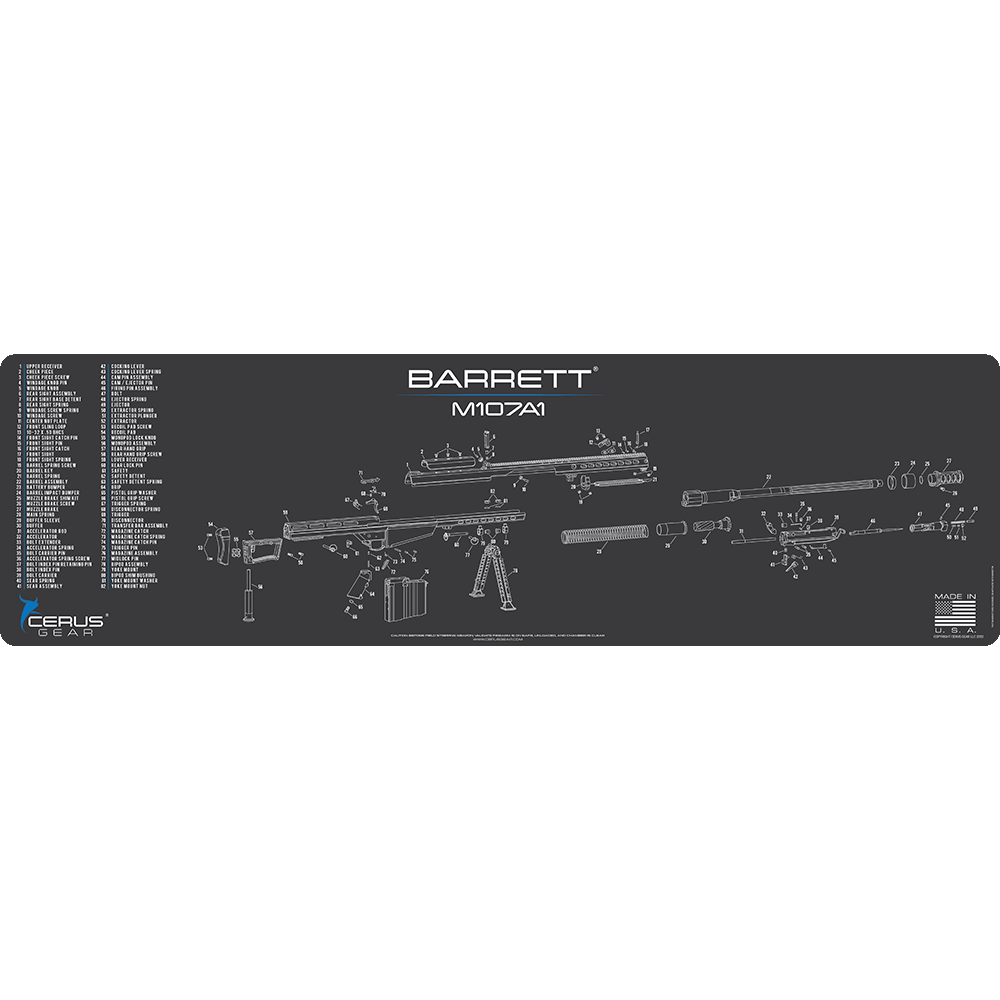 Barrett M107A1 Schematic Magnum Gun Mat