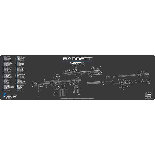 Barrett M107A1 Schematic Magnum Gun Mat