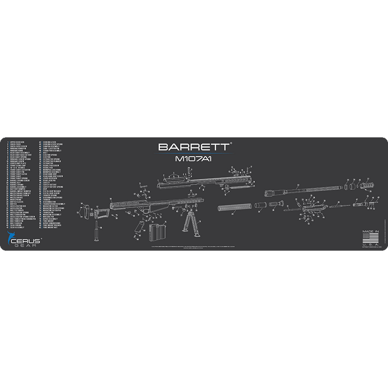 Barrett M107A1 Schematic Magnum Gun Mat