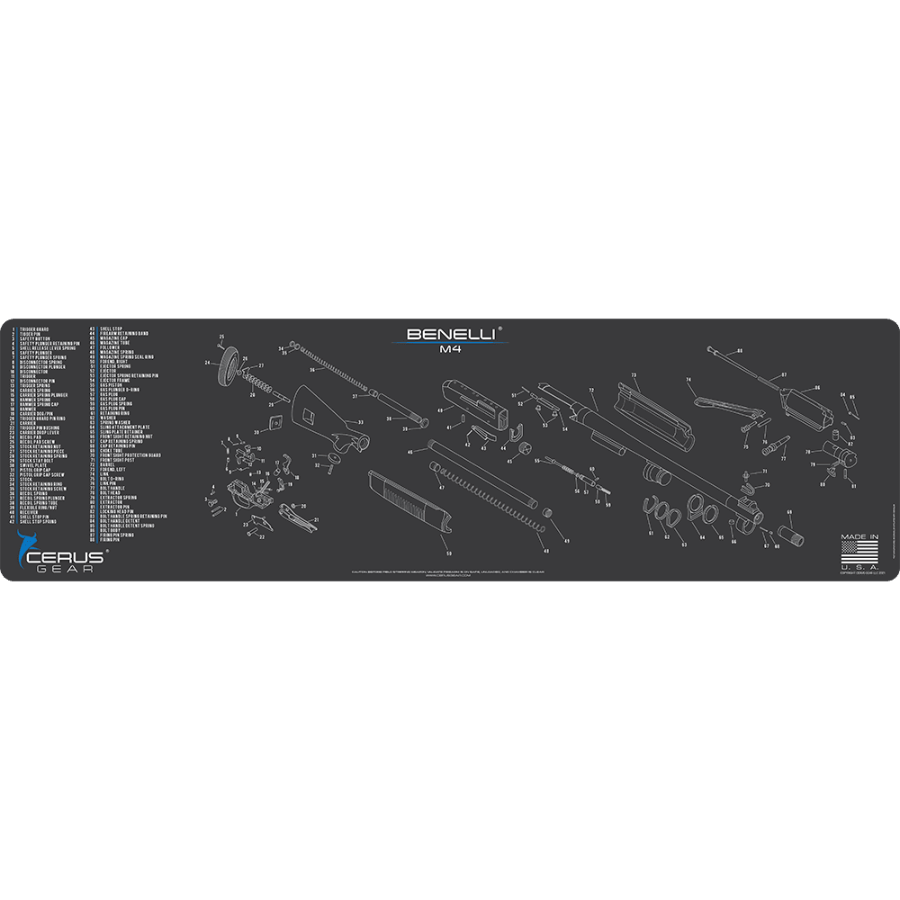 Benelli M4 Schematic Magnum Gun Mat