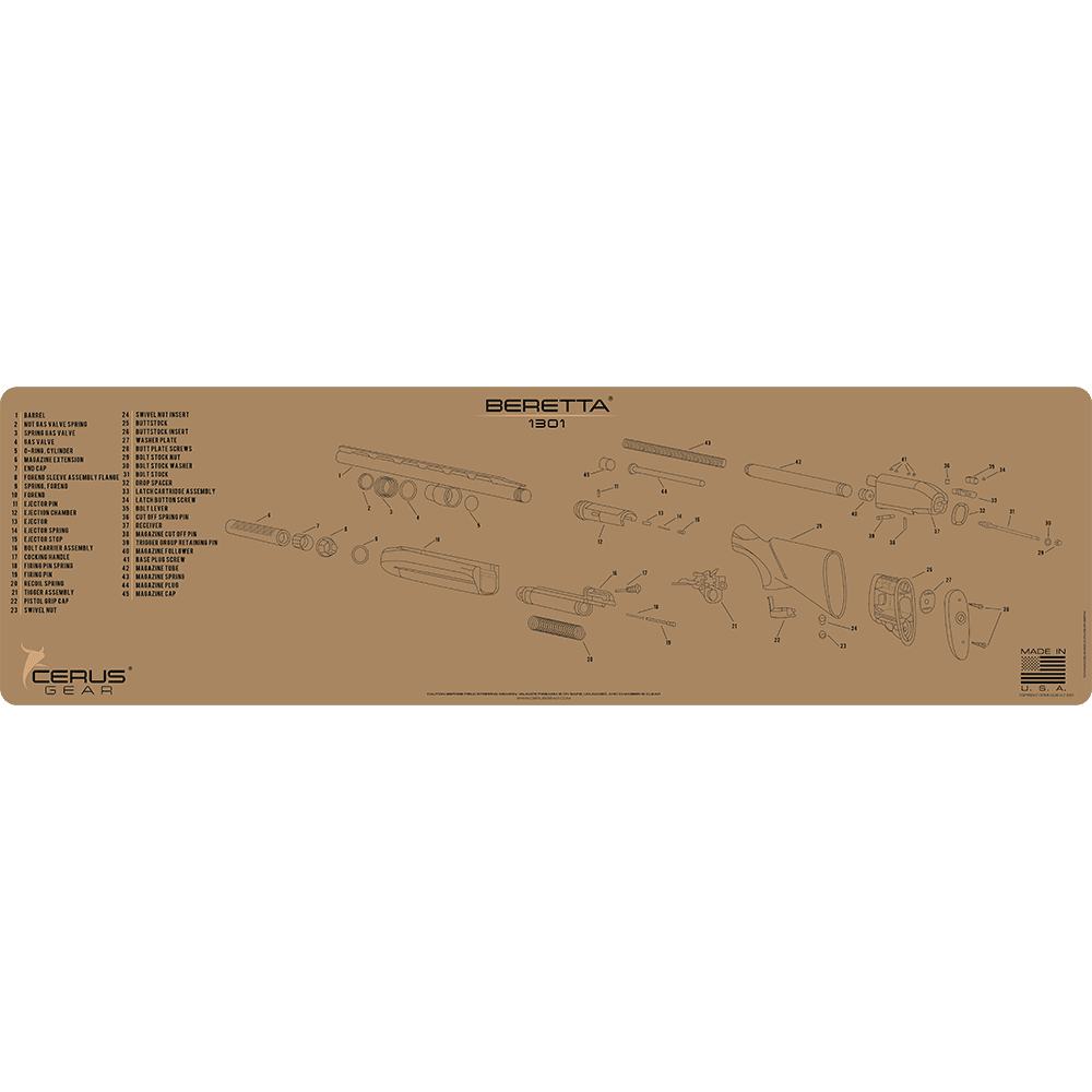 Beretta 1301 Schematic Magnum Gun Mat