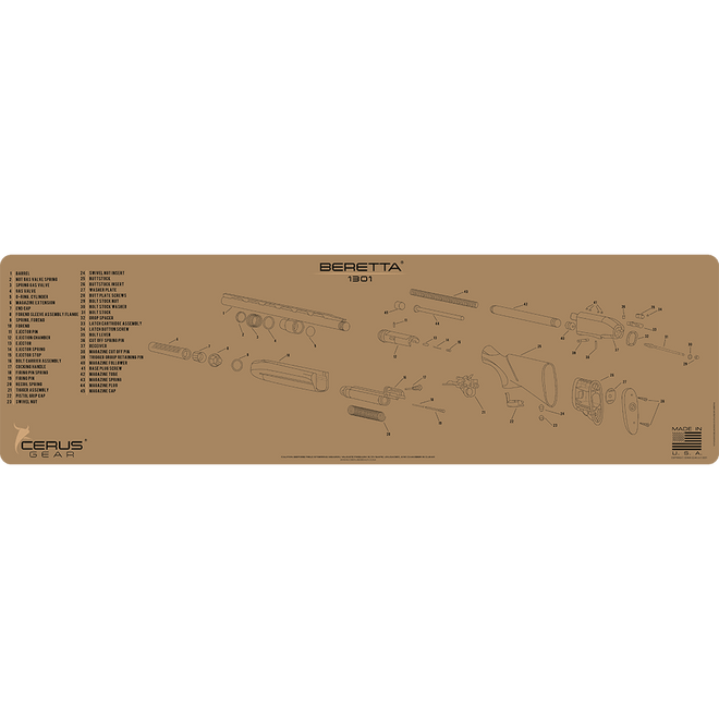 Beretta 1301 Schematic Magnum Gun Mat