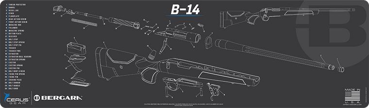 Bergara B-14 Schematic Magnum Gun Mat
