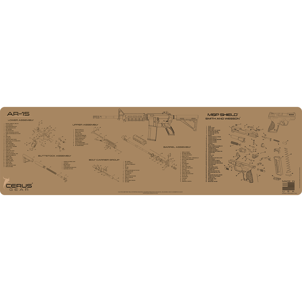 AR-15 & M&P Shield® Schematic Combo Magnum Gun Mat