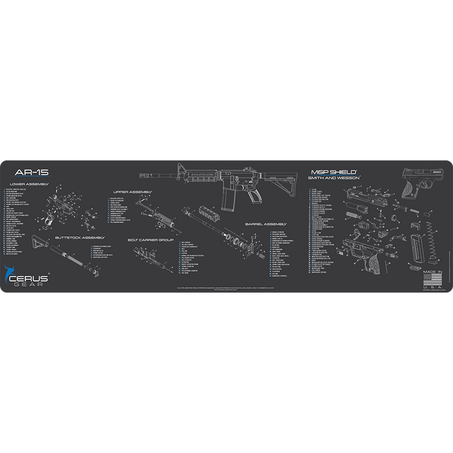 AR-15 & M&P Shield® Schematic Combo Magnum Gun Mat