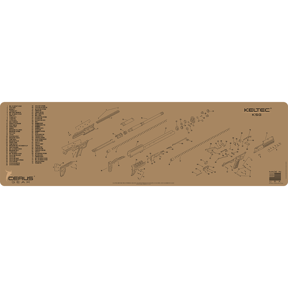 Kel-Tec KSG Schematic Magnum Gun Mat