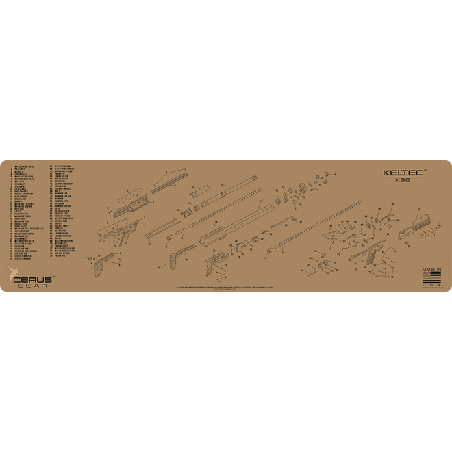 Kel-Tec KSG Schematic Magnum Gun Mat