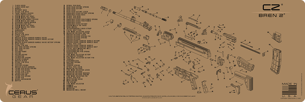 CZ® Bren 2® Schematic Rifle Mat
