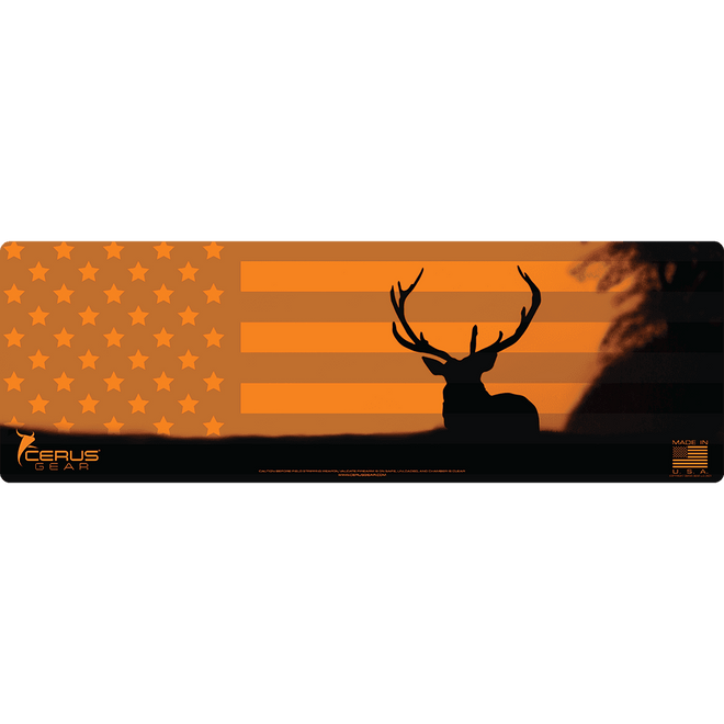 Elk Silhouette Sunset Wildlife Gun Mat
