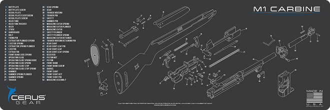 M1 Carbine Schematic Rifle Mat