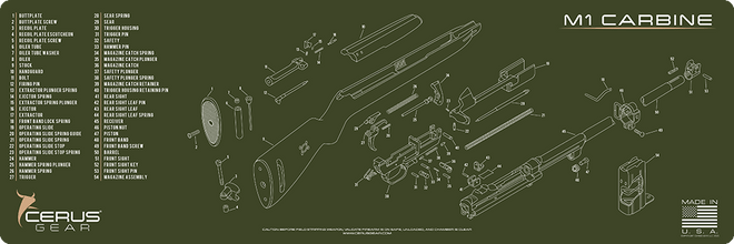 M1 Carbine Schematic Rifle Mat