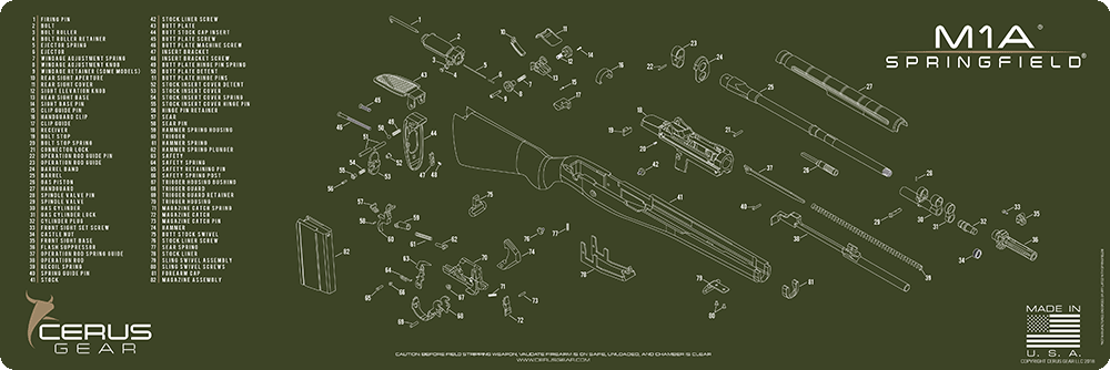 Springfield M1A® Schematic Rifle Mat