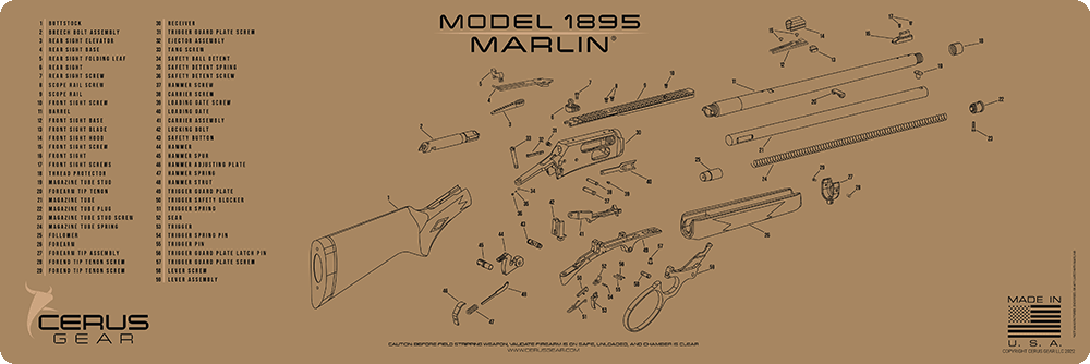 Marlin® Model 1895 Schematic Rifle Mat