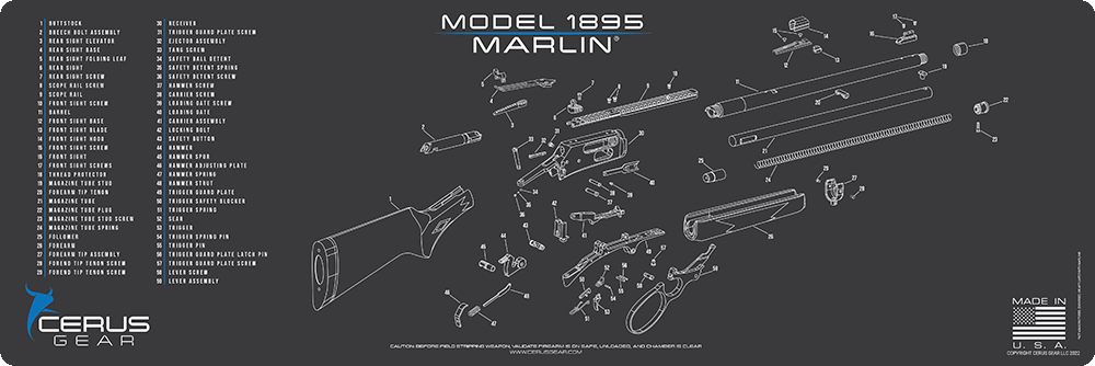Marlin® Model 1895 Schematic Rifle Mat