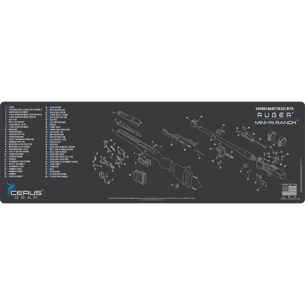 Ruger Mini 14 Ranch Schematic Rifle Mat