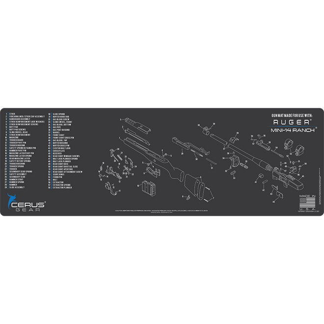 Ruger Mini 14 Ranch Schematic Rifle Mat