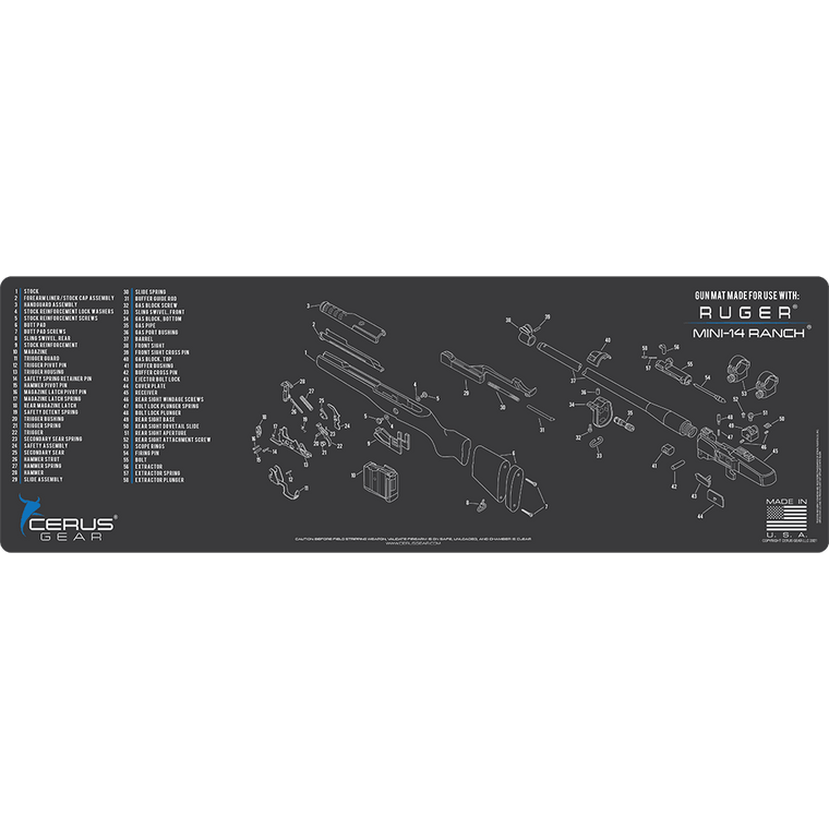 Ruger Mini 14 Ranch Schematic Rifle Mat