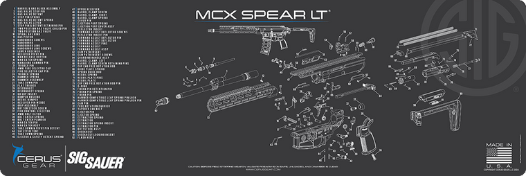 SIG SAUER® MCX Spear LT Schematic Rifle Mat