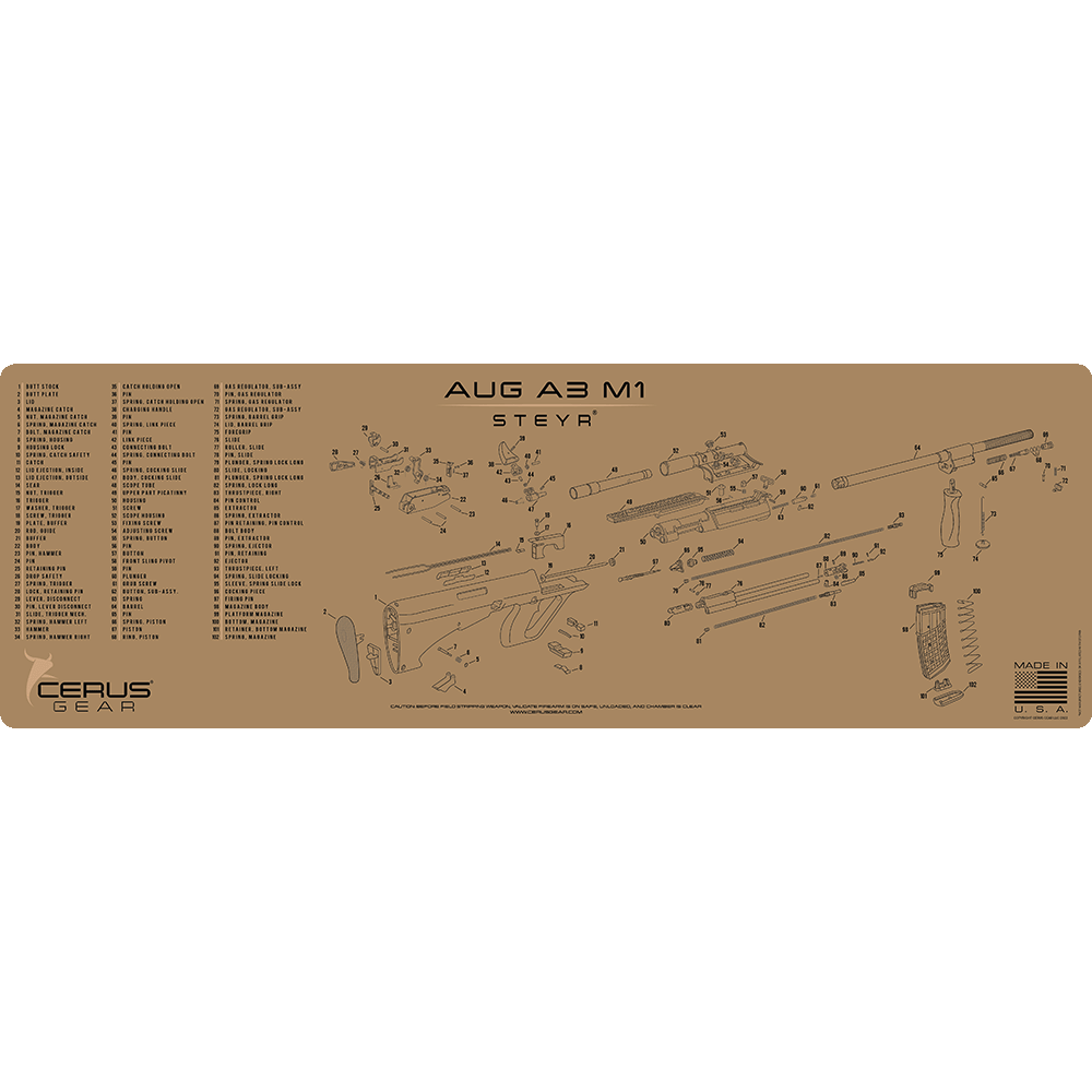 Steyr AUG A3 M1 Schematic Rifle Mat