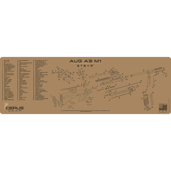 Steyr AUG A3 M1 Schematic Rifle Mat