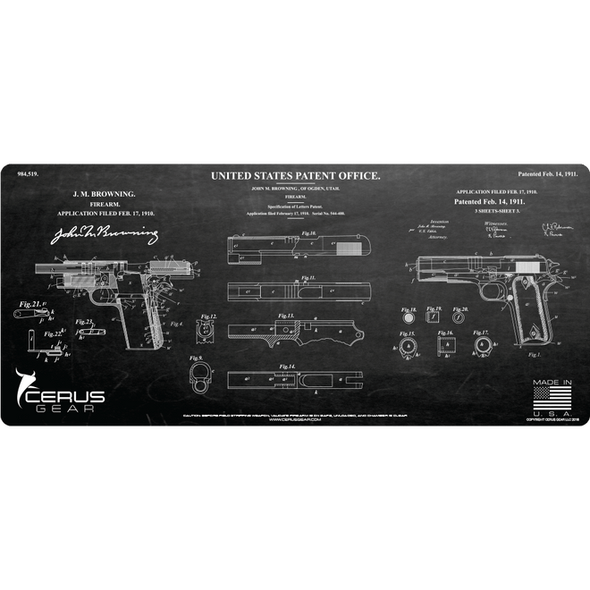 1911 Patent Handgun Plus Mat