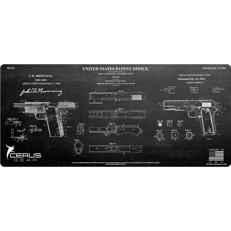 1911 Patent Handgun Plus Mat