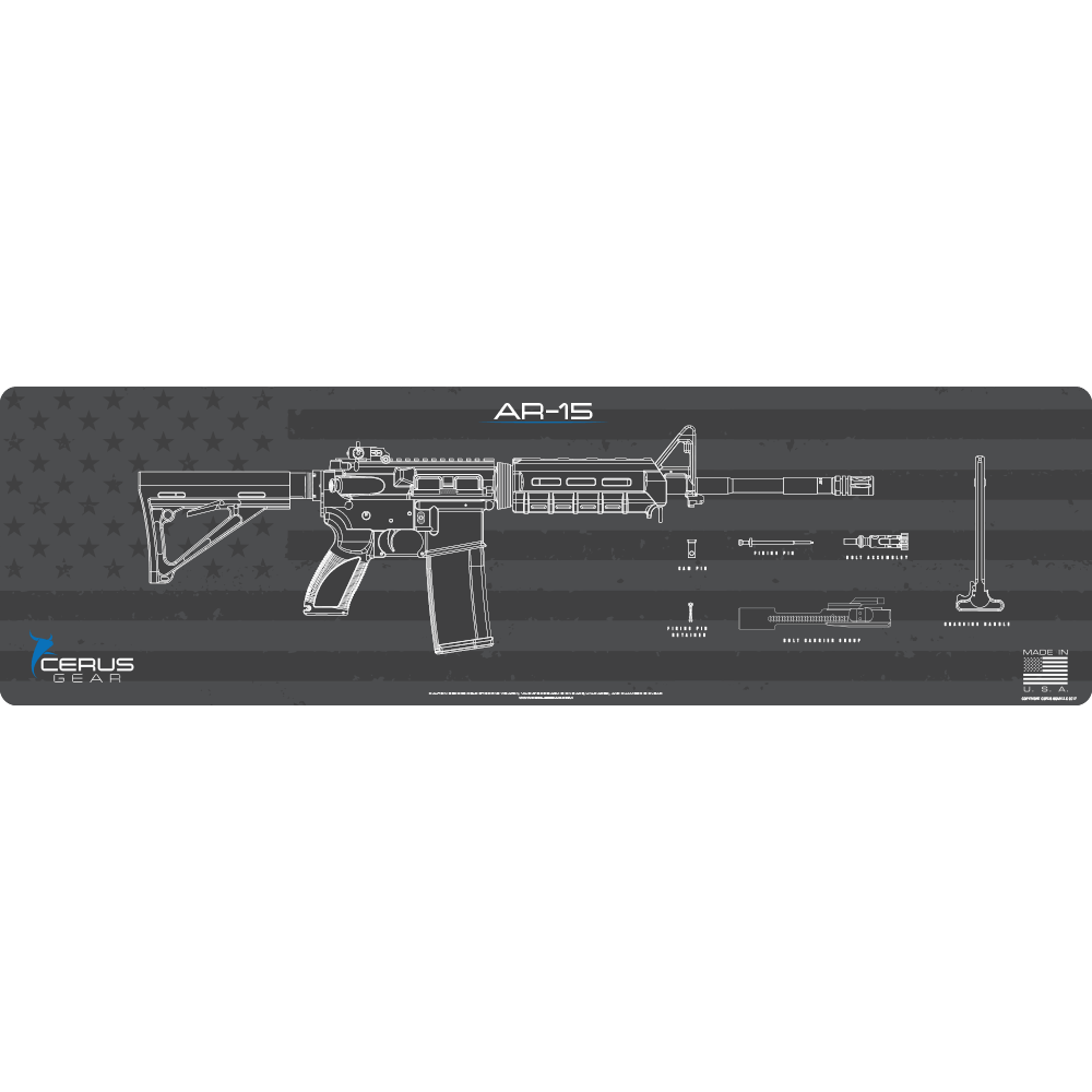 American Flag AR-15 Jumbo Maintenance Pad