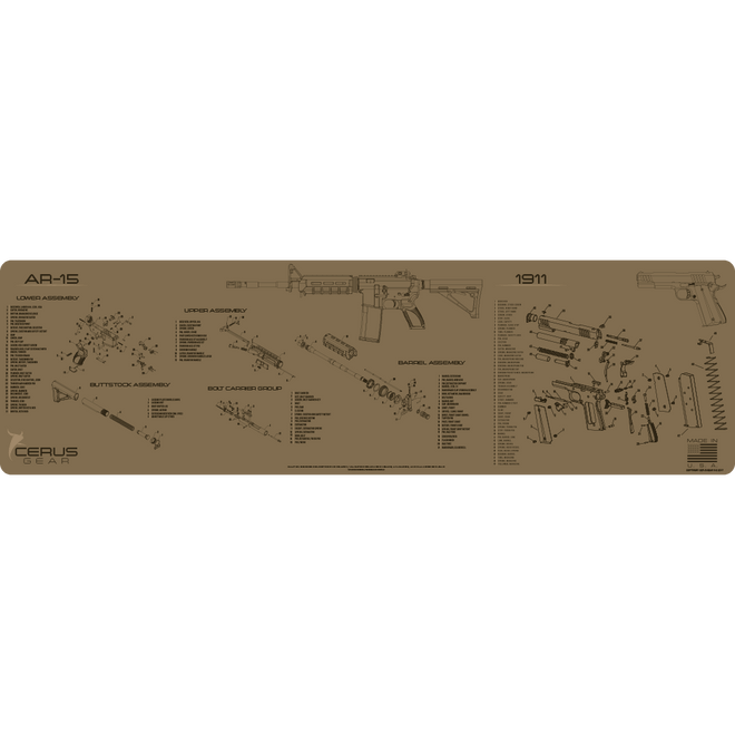 Largest 1911 AR-15 Cleaning Mat