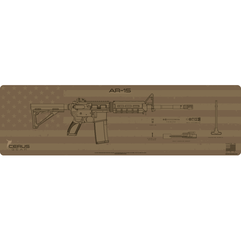 FDE Jumbo AR-15 Field Strip Mat