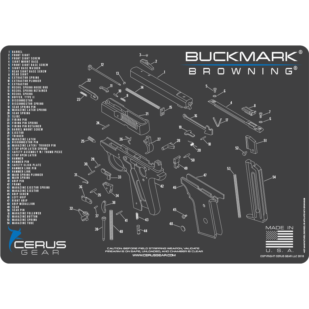Best Browning Buckmark Firearm Maintenance Pad