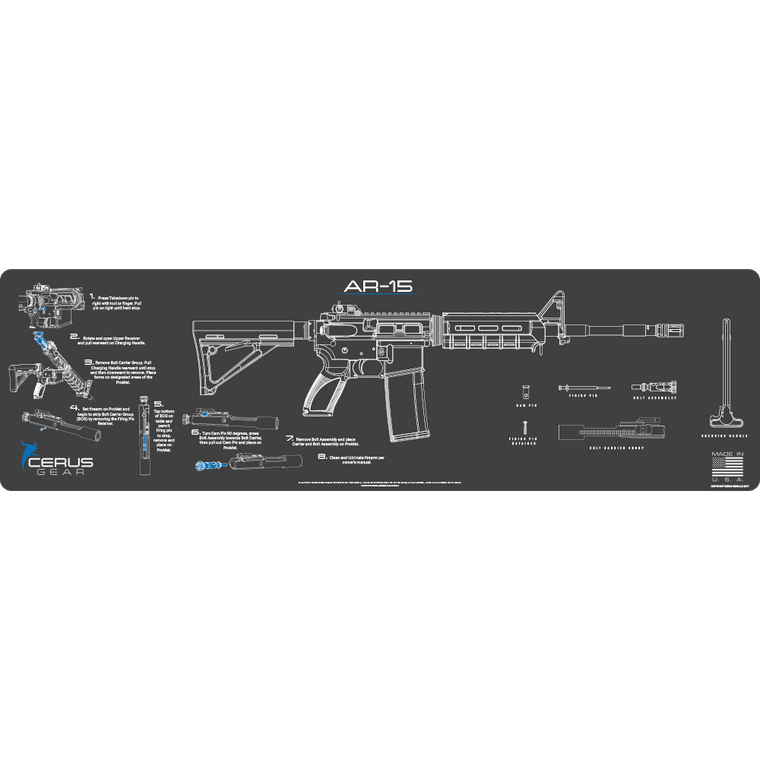 BIGGEST FIREARM CLEANING PAD FOR AR WITH STEP BY STEP GUIDE