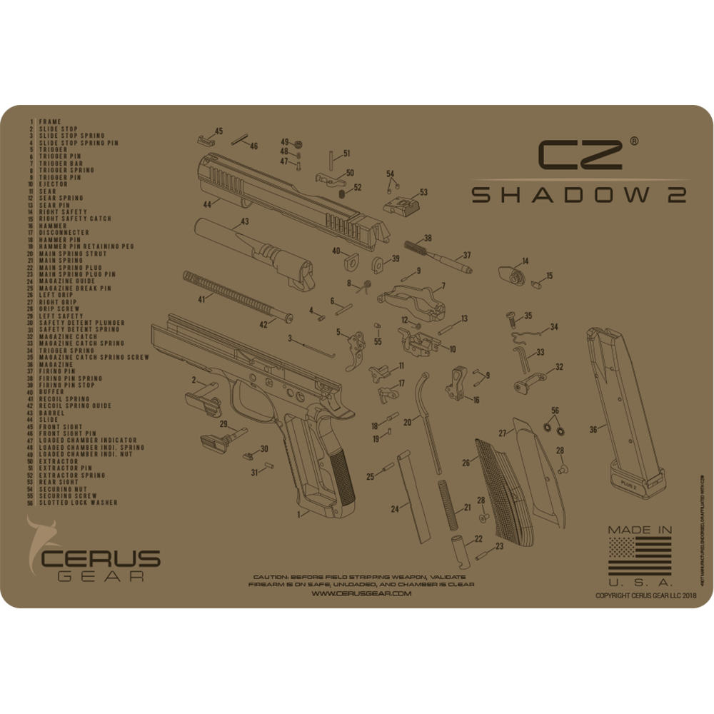 CZ® Shadow 2 Schematic Handgun Mat