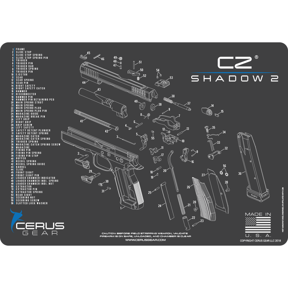 CZ® Shadow 2 Schematic Handgun Mat