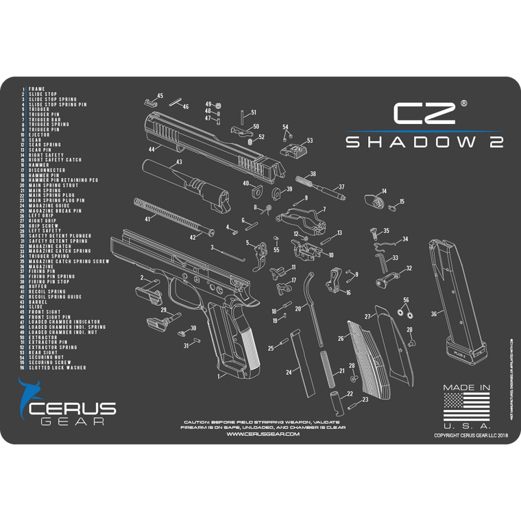 CZ® Shadow 2 Schematic Handgun Mat