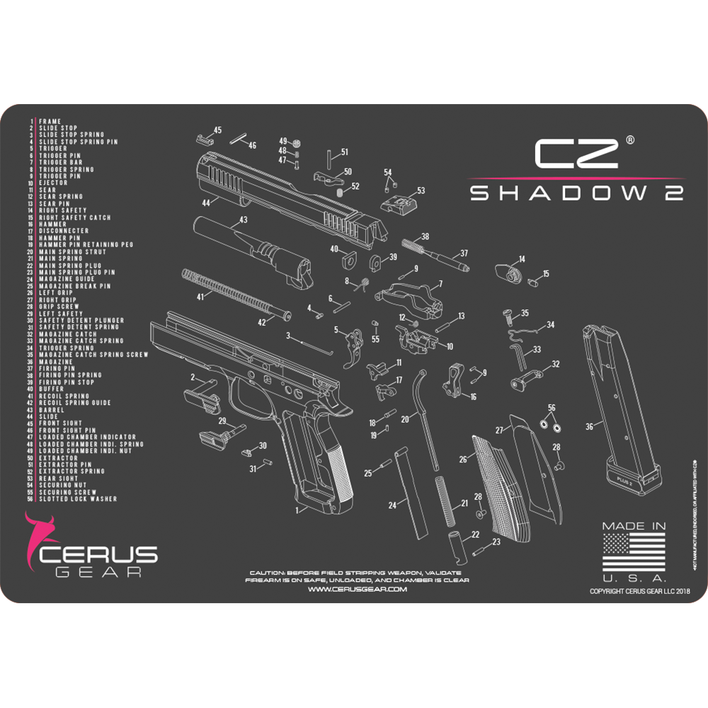 CZ® Shadow 2 Schematic Handgun Mat