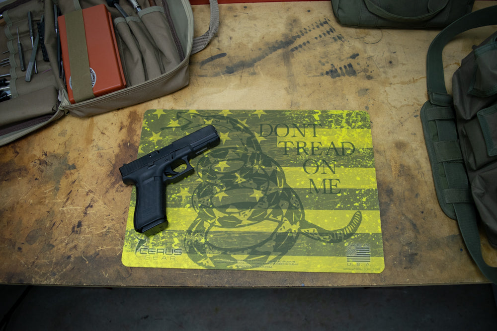 GADSDEN FLAG DONT TREAD ON ME GUN CLEANING BENCH MAT GLOCK