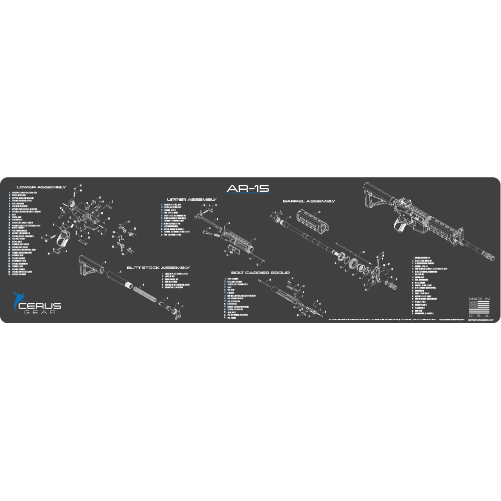 Massive AR-15 Schematic Maintenance Pad