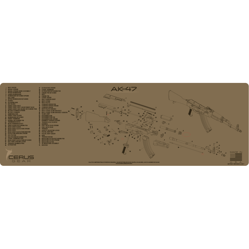 BEST FLAT DARK EARTH AK47 TAKE DOWN PAD