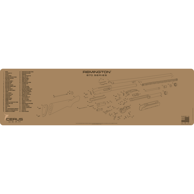 Remington 870 Schematic Magnum Gun Mat